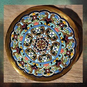 Hand Decorated Spanish Ceramic Wall Hanging